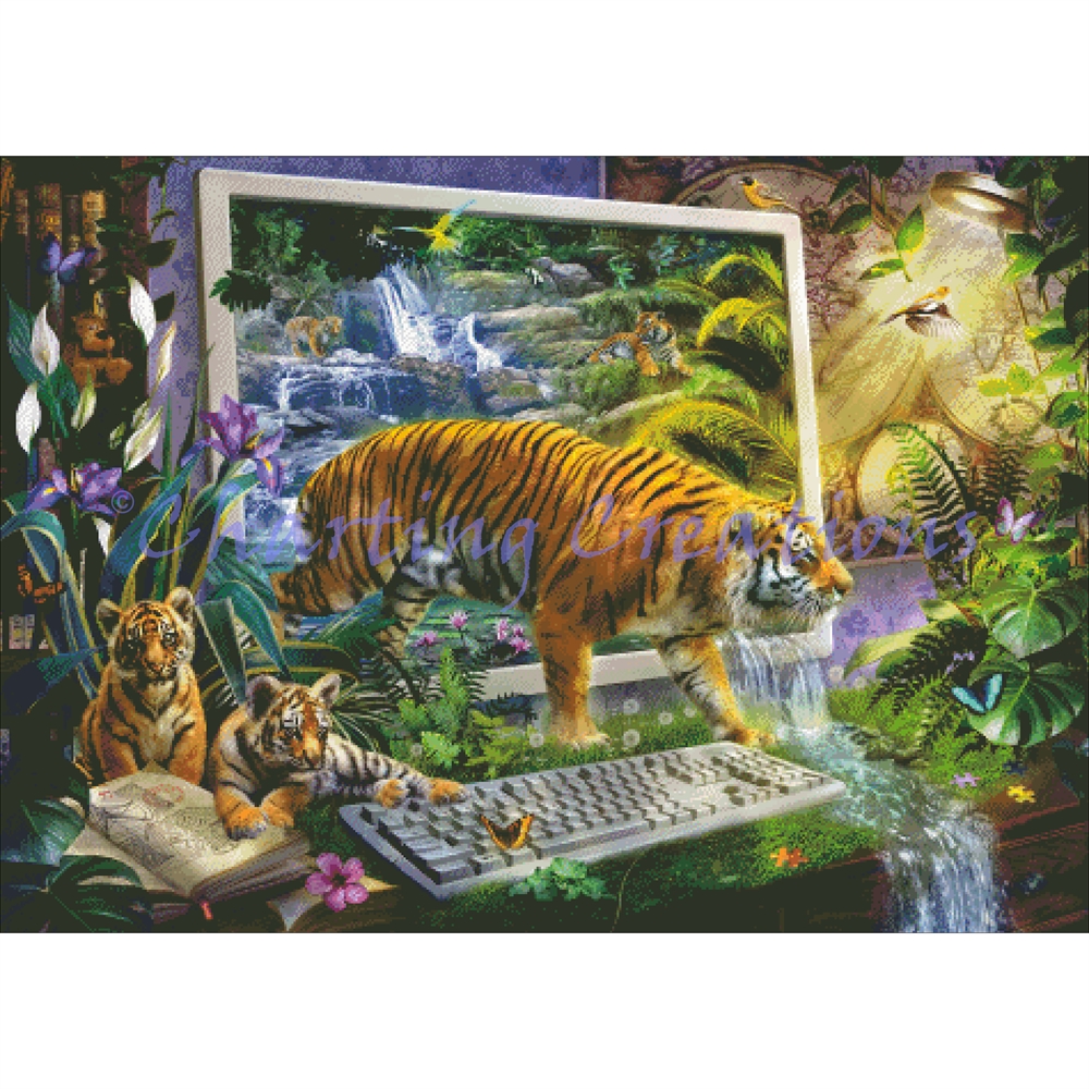 Tiger Coming To Life Large